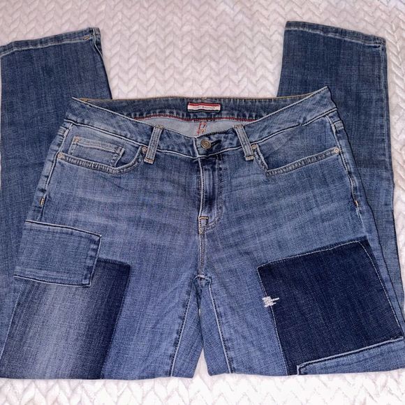 Tommy Hilfiger Boyfriend Jeans with Patchwork size 4 - Picture 3 of 12